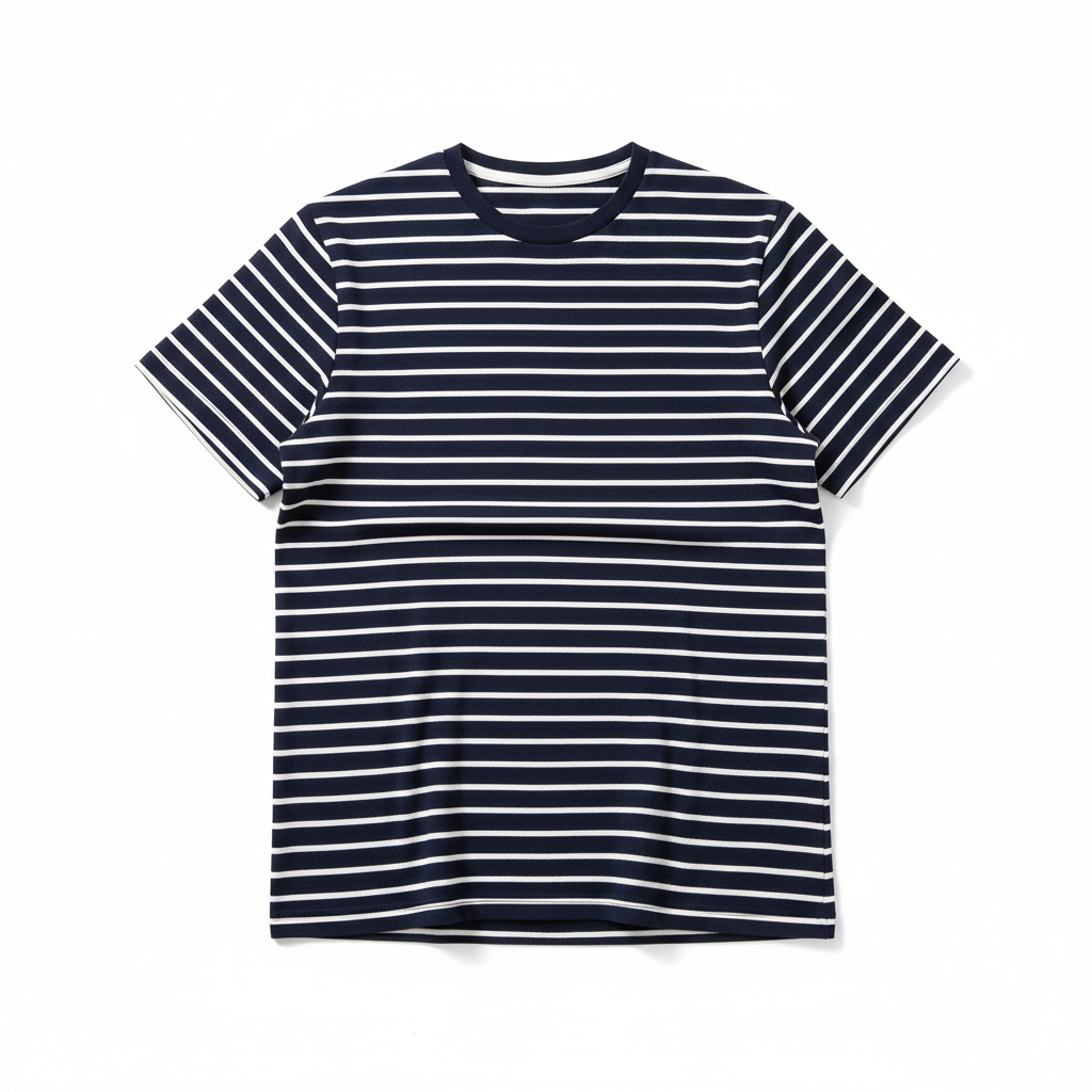 Navy Blue Striped T-Shirt
