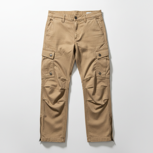 Beige Khaki Cargo Pants